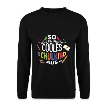 Voici à quoi ressemble un écolier vraiment cool - Sweat-shirt Unisexe - noir - Devant - Alina (178cm) & Michal (187cm)
