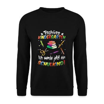 Inscription Bye Bye Maternelle Enfant de l’école - Sweat-shirt Unisexe - noir - Devant - Alina (178cm) & Michal (187cm)