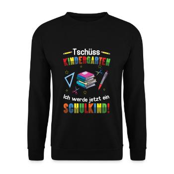 Inscription Bye Bye Maternelle Enfant de l’école - Sweat-shirt Unisexe - noir - Devant - Alina (178cm) & Michal (187cm)
