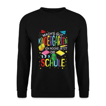 Prends soin de la maternelle Je suis à l’école maintenant - Sweat-shirt Unisexe - noir - Devant - Alina (178cm) & Michal (187cm)