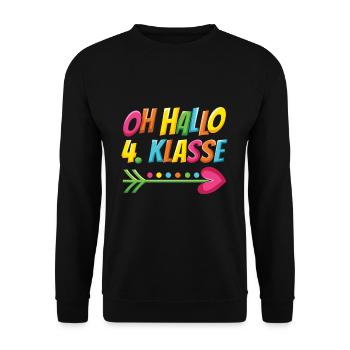 Oh bonjour l’école de 4e année - Sweat-shirt Unisexe - noir - Devant - Alina (178cm) & Michal (187cm)