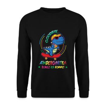 Goodbye Kindergarten School School I'm Coming - Unisex Sweatshirt - black - Front - Alina (178cm) & Michal (187cm)