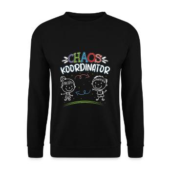Enrollment Chaos Coordinator Funny Saying - Unisex Sweatshirt - black - Front - Alina (178cm) & Michal (187cm)