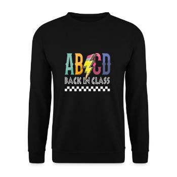 Enrollment ABCD Back In Class First Day of School - Unisex Sweatshirt - black - Front - Alina (178cm) & Michal (187cm)