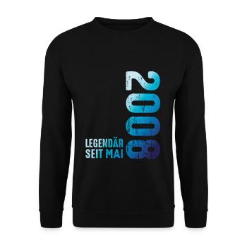 Limited Edition May 2008 Legendär Seit May 2008 - Unisex Pullover - Schwarz - Vorne - Alina (178cm) & Michal (187cm)