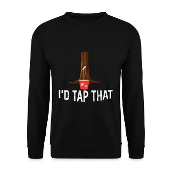 Je tapais cet arbre érable en tapant sur la feuille d’érable à sucre - Sweat-shirt Unisexe - noir - Devant - Alina (178cm) & Michal (187cm)