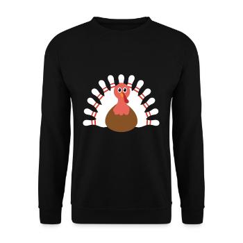 Quilles de bowling à la dinde Thanksgiving - Sweat-shirt Unisexe - noir - Devant - Alina (178cm) & Michal (187cm)