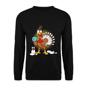 Quilles de dinde de Thanksgiving fraîches - Sweat-shirt Unisexe - noir - Devant - Alina (178cm) & Michal (187cm)