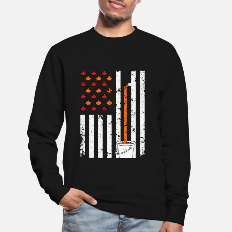 Maple Tapping Flag Maple Tree Maple Leaf Unisex Sweatshirt