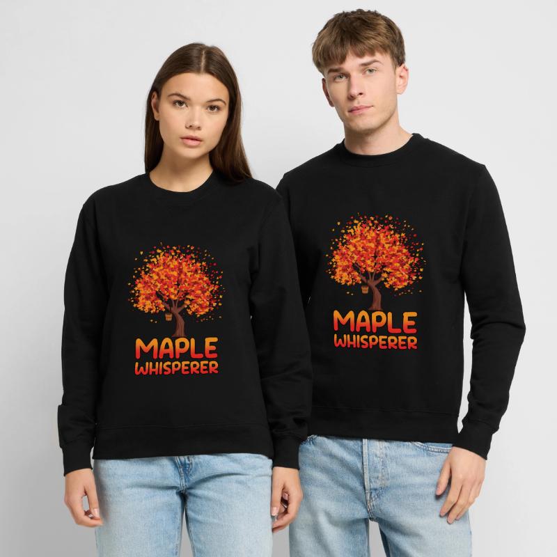 Maple Whisperer Tapping Maple Tree Maple Leaf Sweat-shirt Unisexe