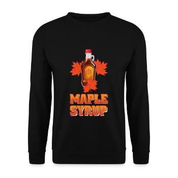 Maple Syrup Maple Tapping Maple Tree Maple Leaf - Unisex Sweatshirt - black - Front - Alina (178cm) & Michal (187cm)