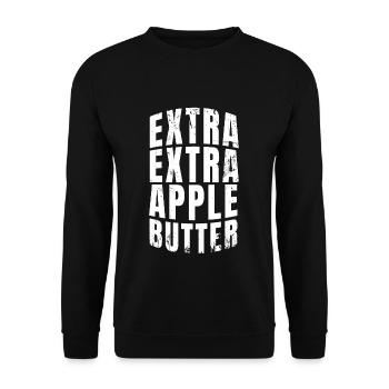 Extra Extra Apple Butter Apple Picker Apple - Unisex Sweatshirt - black - Front - Alina (178cm) & Michal (187cm)