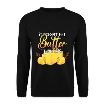 Doesn't Get Butter Apple Butter Picker Apple - Unisex Sweatshirt - black - Front - Alina (178cm) & Michal (187cm)