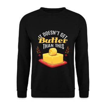 It Doesn't Get Butter Apple Butter Picker Apple - Unisex Sweatshirt - black - Front - Alina (178cm) & Michal (187cm)