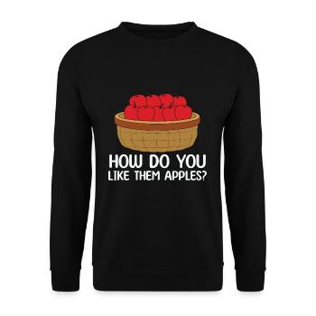 How Do You Like Them Apples Love Apple Picking - Unisex Sweatshirt - black - Front - Alina (178cm) & Michal (187cm)
