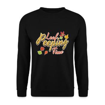 Temps de regard sur les feuilles Feuillage Feuille - Sweat-shirt Unisexe - noir - Devant - Alina (178cm) & Michal (187cm)