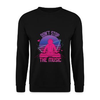Don't Stop The Music Hard Techno Dark Tekno - Unisex Sweatshirt - black - Front - Alina (178cm) & Michal (187cm)