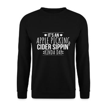 Apple Cider Apple Picker Apple Harvest Season - Unisex Sweatshirt - black - Front - Alina (178cm) & Michal (187cm)