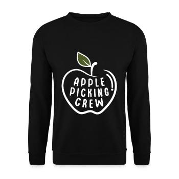 Apple Picking Crew Apple Harvest Season - Unisex Sweatshirt - black - Front - Alina (178cm) & Michal (187cm)