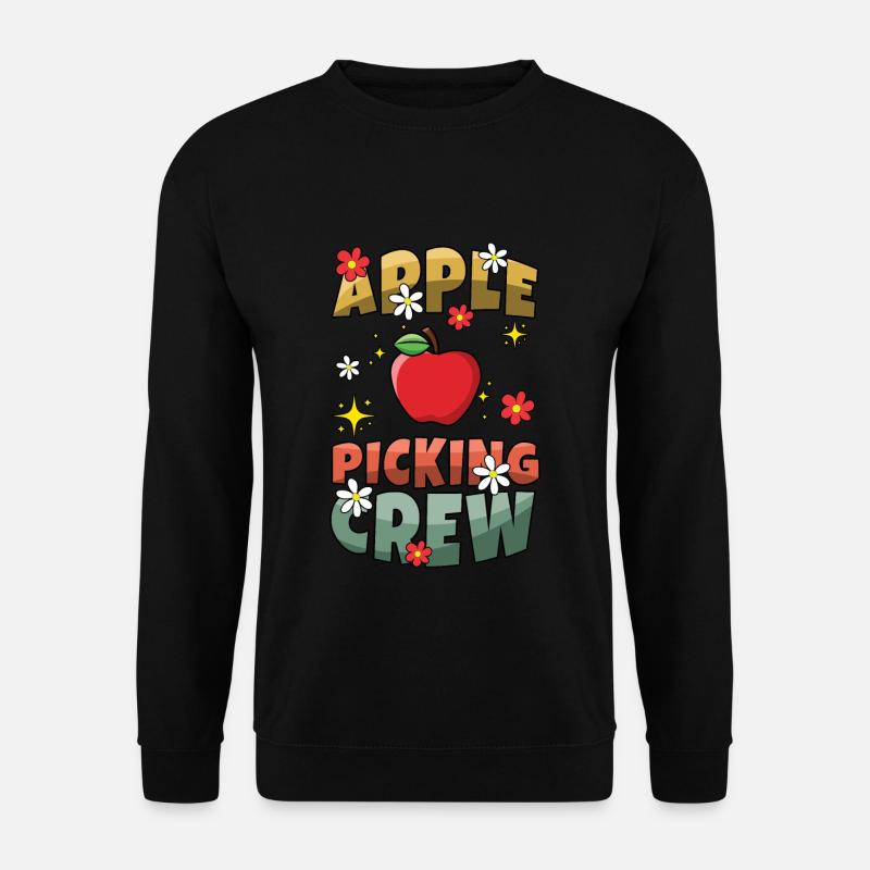 Apfelpflückmannschaft Apfelpflücker Apfelsaison Retro - Unisex Pullover - Schwarz