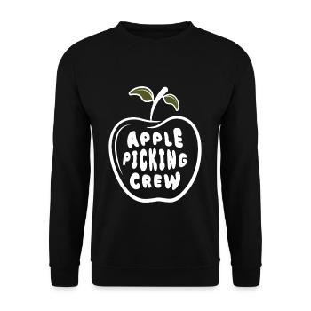 Funny Apple Picking Crew Apple Harvest Season - Unisex Sweatshirt - black - Front - Alina (178cm) & Michal (187cm)