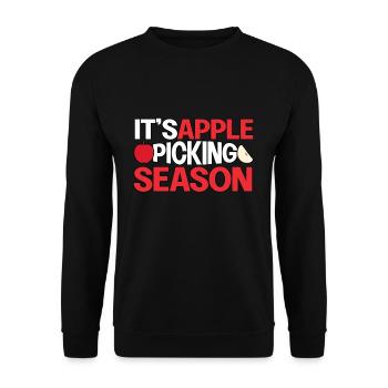 It's Apple Picking Season Apple Picker Apple - Unisex Sweatshirt - black - Front - Alina (178cm) & Michal (187cm)