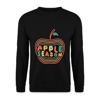 Apple Season Adventure Apple Butter Picker Apple - Unisex Sweatshirt - black - Front - Alina (178cm) & Michal (187cm)