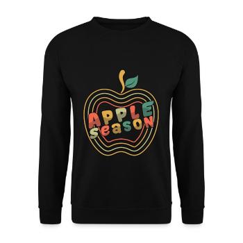 Apple Season Apple Butter Picker Apple - Unisex Sweatshirt - black - Front - Alina (178cm) & Michal (187cm)