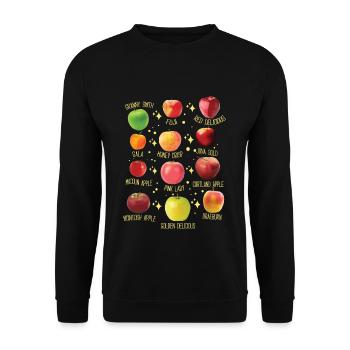Apple Varieties Different Apples Fruit - Unisex Sweatshirt - black - Front - Alina (178cm) & Michal (187cm)