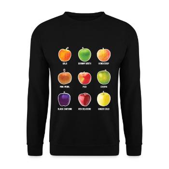 Apple Varieties Different Apples Fruit Apple - Unisex Sweatshirt - black - Front - Alina (178cm) & Michal (187cm)
