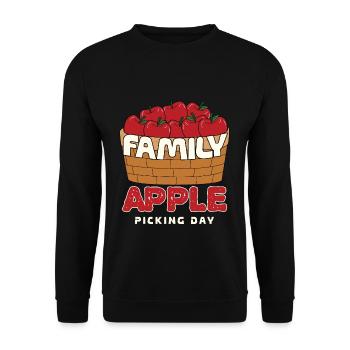 Family Apple Picking Day Apple Picker Apple Season - Unisex Sweatshirt - black - Front - Alina (178cm) & Michal (187cm)