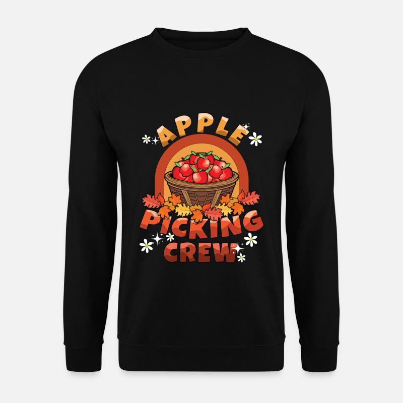 Apple Picking Crew Fall Autumn - Unisex Sweatshirt - black