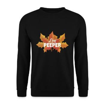 Feuille Oeeper Feuille d’érable Feuille d’érable Feuille - Sweat-shirt Unisexe - noir - Devant - Alina (178cm) & Michal (187cm)