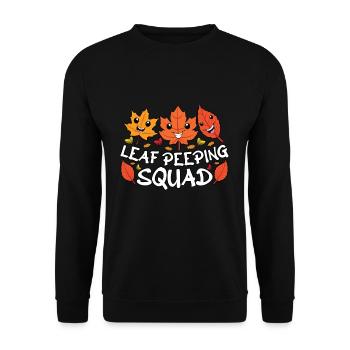 Escouade de voyeurs de feuilles Feuillage Leaf Peeper - Sweat-shirt Unisexe - noir - Devant - Alina (178cm) & Michal (187cm)
