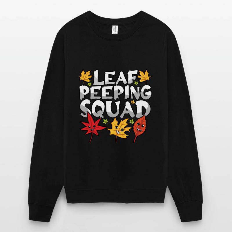 Leaf Peeping Squad Mignon Kawaii Feuillage Leaf Peeper Sweat-shirt Unisexe