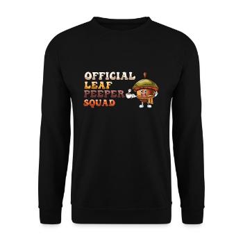 Escouade officielle de voyeurs de feuilles Feuillage Regards sur les feuilles - Sweat-shirt Unisexe - noir - Devant - Alina (178cm) & Michal (187cm)