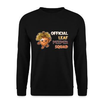 Escouade officielle de voyeurs de feuilles Leaf Peeping - Sweat-shirt Unisexe - noir - Devant - Alina (178cm) & Michal (187cm)