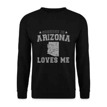 Quelqu’un en Arizona m’aime Grunge - Sweat-shirt Unisexe - noir - Devant - Alina (178cm) & Michal (187cm)