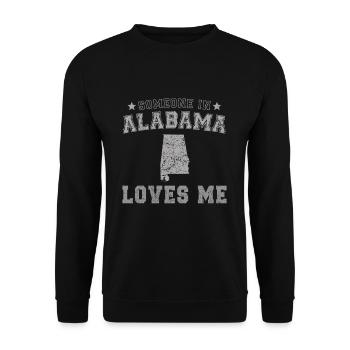 Someone In Alabama Loves Me Grunge - Unisex Sweatshirt - black - Front - Alina (178cm) & Michal (187cm)