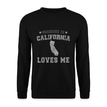 Quelqu’un en Californie m’aime Grunge - Sweat-shirt Unisexe - noir - Devant - Alina (178cm) & Michal (187cm)