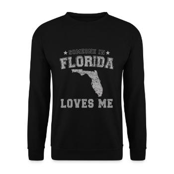 Jemand in Florida liebt mich Grunge - Unisex Pullover - Schwarz - Vorne - Alina (178cm) & Michal (187cm)
