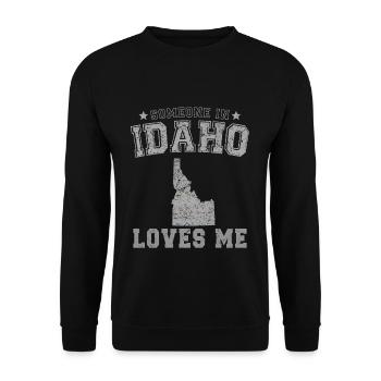 Quelqu’un dans l’Idaho m’aime Grunge - Sweat-shirt Unisexe - noir - Devant - Alina (178cm) & Michal (187cm)