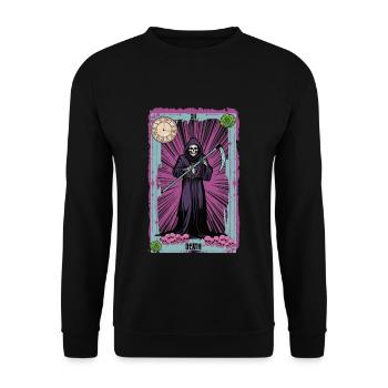 Death Kawaii Occulte Satanique Pastel Gothique - Sweat-shirt Unisexe - noir - Devant - Alina (178cm) & Michal (187cm)
