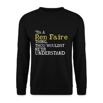 Renfaire Thing Joust Joute Ren Faire - Sweat-shirt Unisexe - noir - Devant - Alina (178cm) & Michal (187cm)