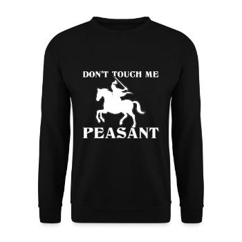 Ne me touche pas Joute paysanne Ren Faire - Sweat-shirt Unisexe - noir - Devant - Alina (178cm) & Michal (187cm)