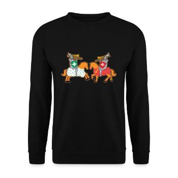 Chevalerie de joute Ren Faire Chevaliers - Sweat-shirt Unisexe - noir - Devant - Alina (178cm) & Michal (187cm)