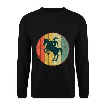 Rétro Vintage Chevalier Joute Ren Faire - Sweat-shirt Unisexe - noir - Devant - Alina (178cm) & Michal (187cm)