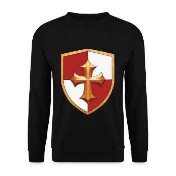 Bouclier Ren Faire Joute - Sweat-shirt Unisexe - noir - Devant - Alina (178cm) & Michal (187cm)