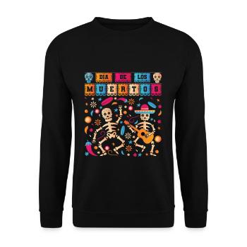 Dia De Los Muertos Day Of Dead Halloween - Unisex Sweatshirt - black - Front - Alina (178cm) & Michal (187cm)