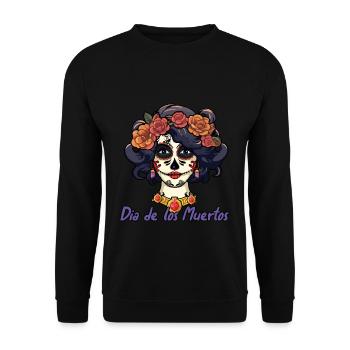Dia De Los Muertos La Catrina Calavera - Unisex Sweatshirt - black - Front - Alina (178cm) & Michal (187cm)